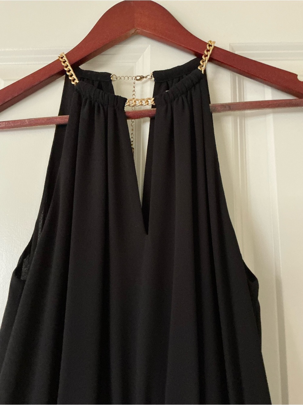 Michael Kors Black Dress with Gold Chain Line
